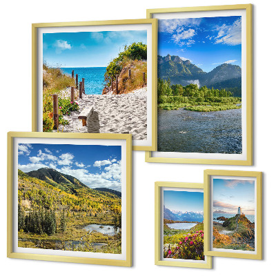 Tableau de décoration murale Paysages de montagnes et de plages