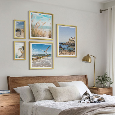 Lot de tableaux encadrés Paysages de plage en bord de mer