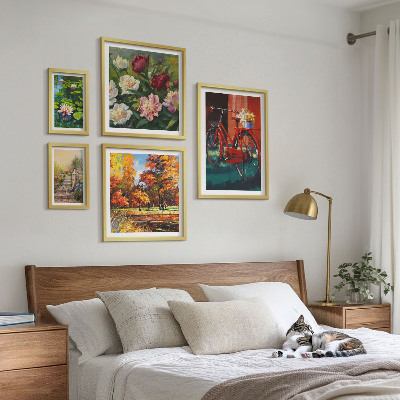 Tableau de décoration murale Vélo fleuri pittoresque
