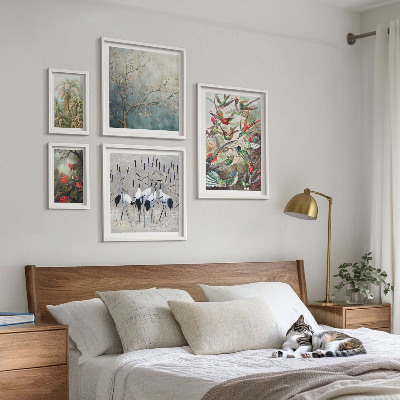 Tableau de décoration murale Oiseaux tropicaux vintage