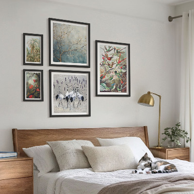 Tableau de décoration murale Oiseaux tropicaux vintage