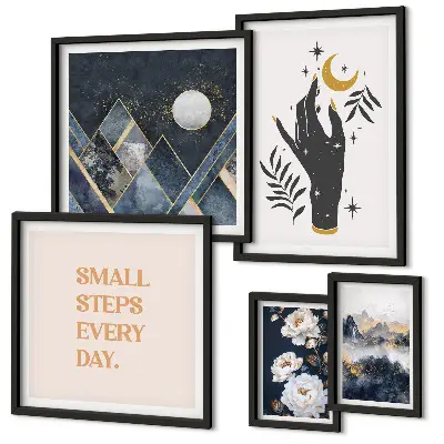 Tableau de décoration murale au style bohème inspiré par la nature et les messages