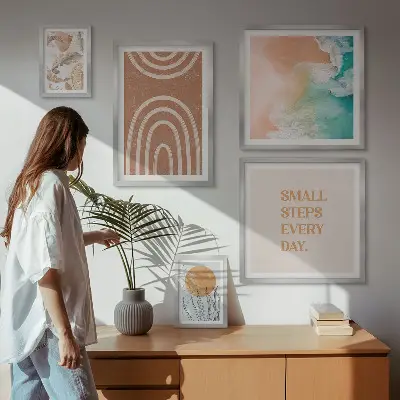 Tableau de décoration murale motifs végétaux élégants