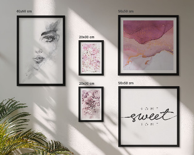 Ensemble de 5 tableaux Portraits de femmes, fleurs, pastel