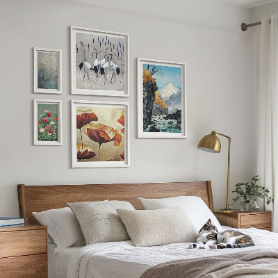 Tableau de décoration murale Paysages de fleurs et de montagnes