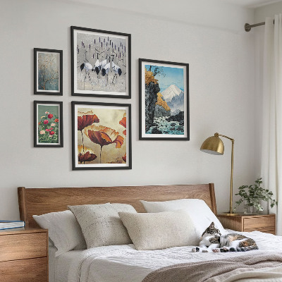 Tableau de décoration murale Paysages de fleurs et de montagnes
