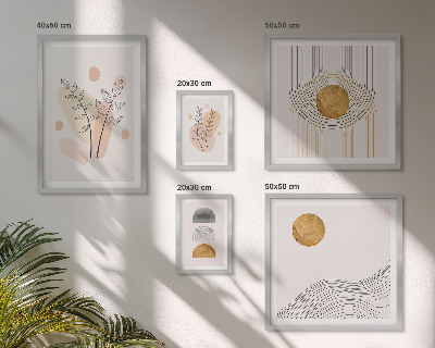 Ensemble de 5 tableaux Plantes minimalistes élégantes