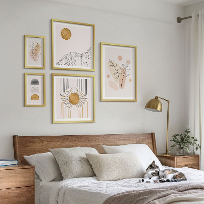 Ensemble de 5 tableaux Plantes minimalistes élégantes