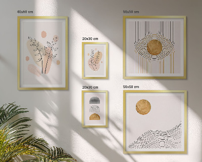 Ensemble de 5 tableaux Plantes minimalistes élégantes