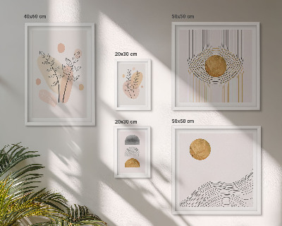 Ensemble de 5 tableaux Plantes minimalistes élégantes