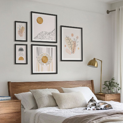Ensemble de 5 tableaux Plantes minimalistes élégantes