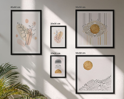 Ensemble de 5 tableaux Plantes minimalistes élégantes