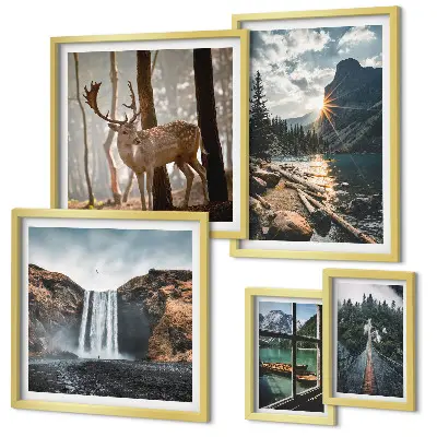 Tableau de décoration murale représentant des paysages, la nature, des cascades et la faune