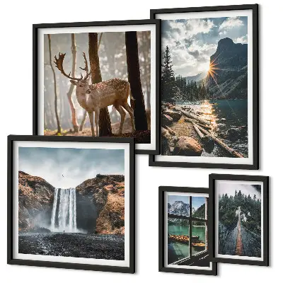 Tableau de décoration murale représentant des paysages, la nature, des cascades et la faune