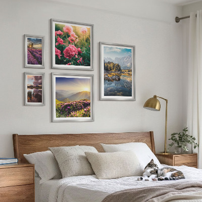 Tableau de décoration murale Paysages nature fleurs montagnes