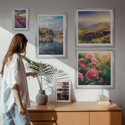 Tableau de décoration murale Paysages nature fleurs montagnes