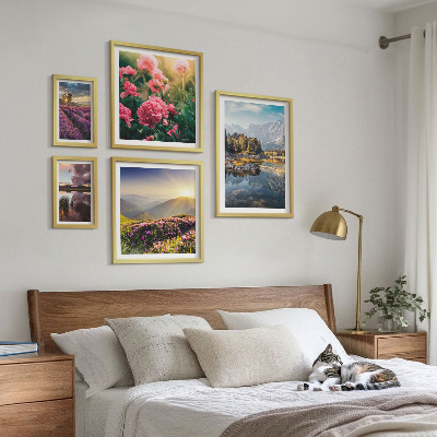 Tableau de décoration murale Paysages nature fleurs montagnes