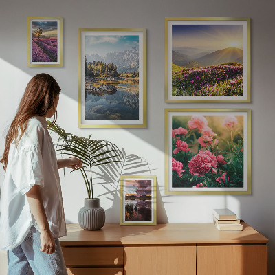 Tableau de décoration murale Paysages nature fleurs montagnes