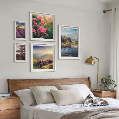Tableau de décoration murale Paysages nature fleurs montagnes