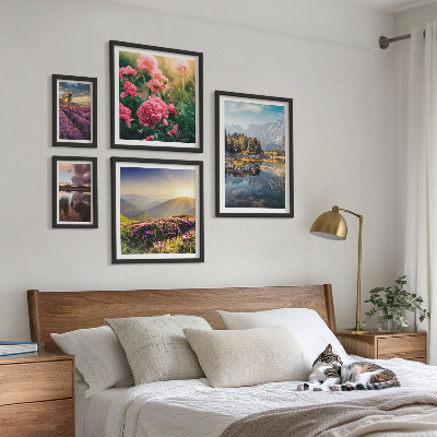 Tableau de décoration murale Paysages nature fleurs montagnes