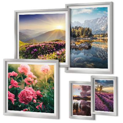 Tableau de décoration murale Paysages nature fleurs montagnes