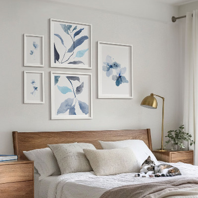 Tableau de décoration murale Fleurs aquarelles élégantes