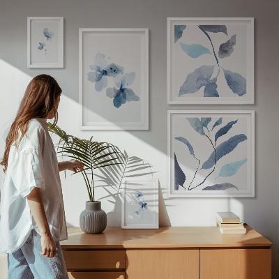 Tableau de décoration murale Fleurs aquarelles élégantes