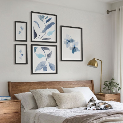 Tableau de décoration murale Fleurs aquarelles élégantes