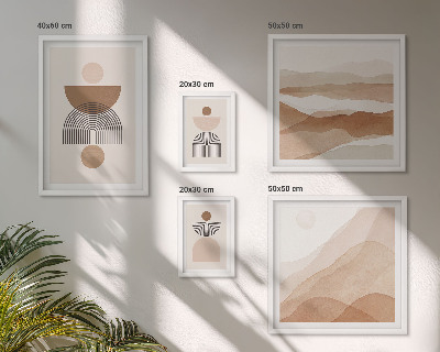 Lot de tableaux encadrés Compositions abstraites de la terre