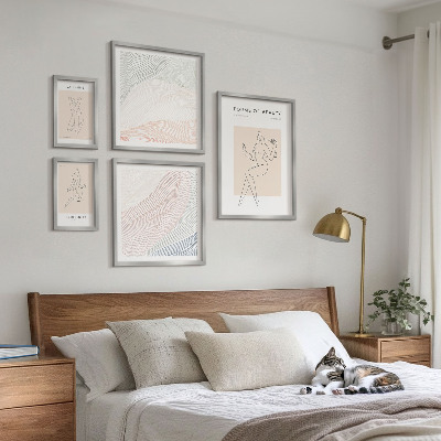 Ensemble de 5 tableaux Formes de beauté, lignes de silhouette