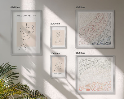 Ensemble de 5 tableaux Formes de beauté, lignes de silhouette