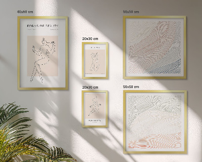 Ensemble de 5 tableaux Formes de beauté, lignes de silhouette