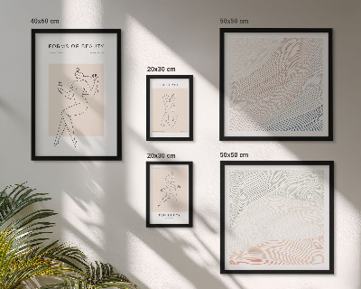 Ensemble de 5 tableaux Formes de beauté, lignes de silhouette