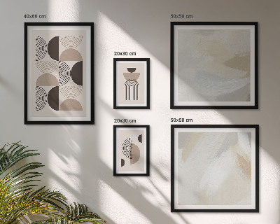 Lot de tableaux encadrés Géométrie des formes abstraites