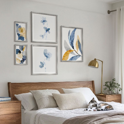 Tableau de décoration murale Motifs végétaux dans les intérieurs pastel
