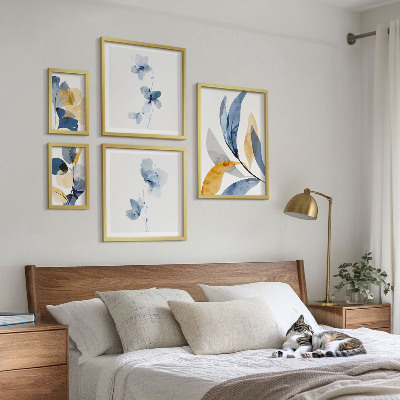 Tableau de décoration murale Motifs végétaux dans les intérieurs pastel