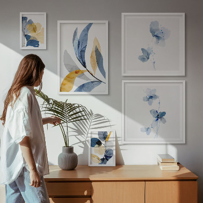 Tableau de décoration murale Motifs végétaux dans les intérieurs pastel