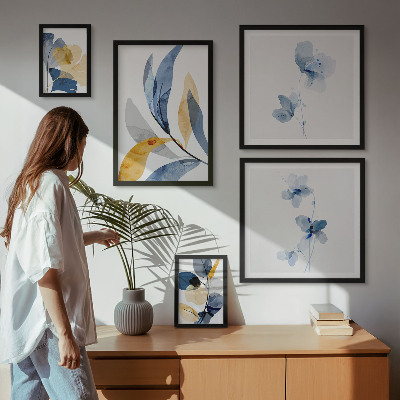 Tableau de décoration murale Motifs végétaux dans les intérieurs pastel