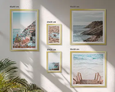Tableau de décoration murale représentant des villes italiennes, des plages et une ambiance de détente