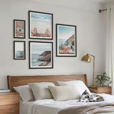Tableau de décoration murale représentant des villes italiennes, des plages et une ambiance de détente