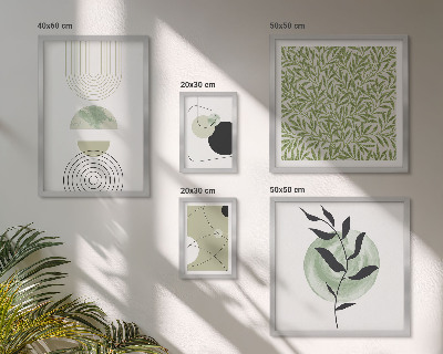 Tableau de décoration murale Plantes géométriques abstraites