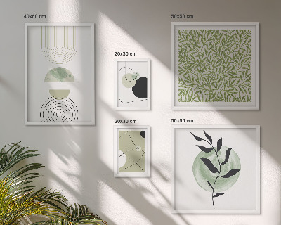 Tableau de décoration murale Plantes géométriques abstraites