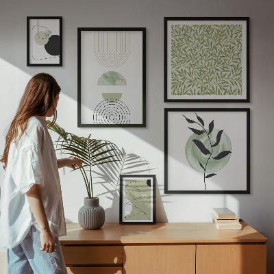 Tableau de décoration murale Plantes géométriques abstraites