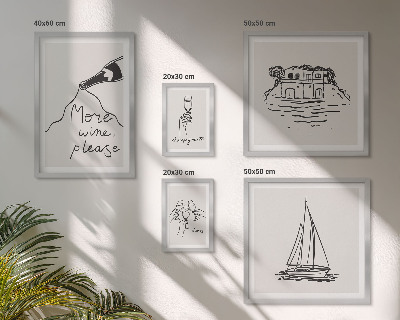 Tableau de décoration murale Graphismes élégants sur le vin pour une détente absolue