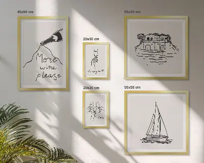 Tableau de décoration murale graphismes élégants sur le thème du vin pour une détente absolue