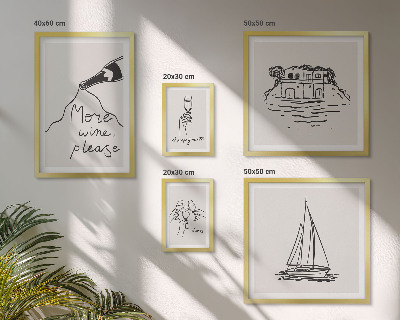 Tableau de décoration murale Graphismes élégants sur le vin pour une détente absolue