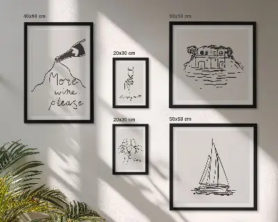 Tableau de décoration murale graphismes élégants sur le thème du vin pour une détente absolue