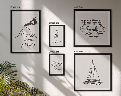 Tableau de décoration murale Graphismes élégants sur le vin pour une détente absolue