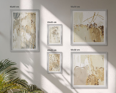 Lot de tableaux encadrés Compositions minimalistes abstraites