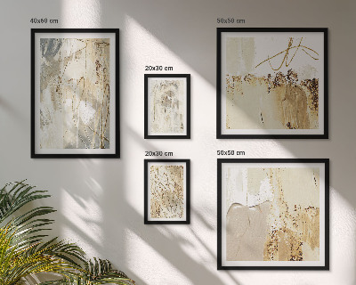 Lot de tableaux encadrés Compositions minimalistes abstraites